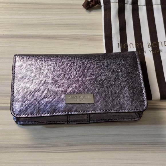 Henry Bendel Wallet Smartphone Case Metallic Purple New - Picture 2 of 7